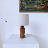 Brutalist walnut table lamp 1950