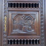 Bonnetière Armoire style Breton en bois naturel