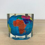 Globe paper press under resin