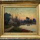 Painting "Impressionist landscape" signed Glibert, pseudo Karl Kaufmann 1843-1905