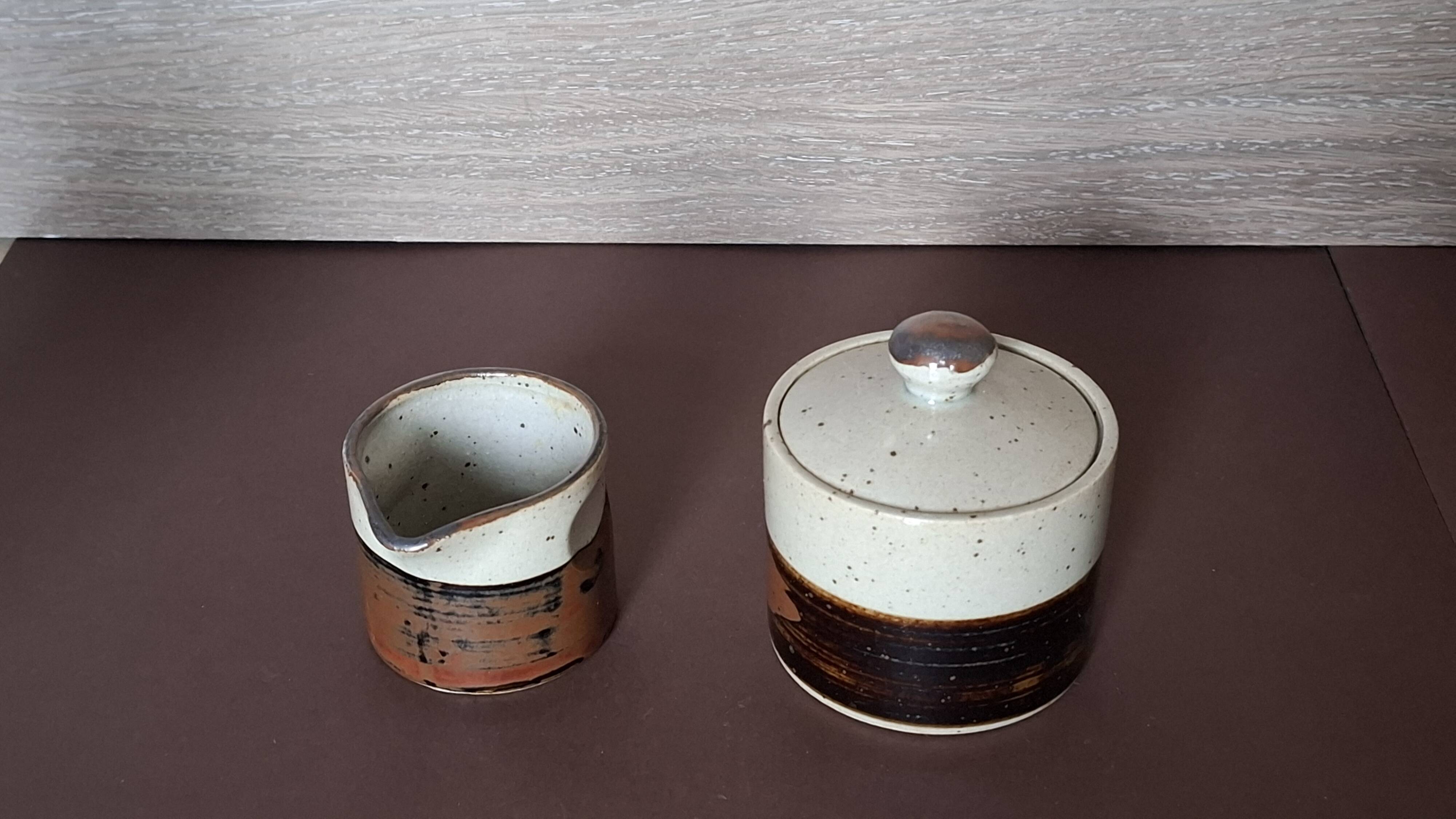 vintage stoneware coffee set