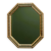 Vintage faux bamboo gilt mirror, 1980s