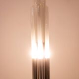 Lampe de pied ou lampadaire « Orgue » en verre opalescent. Circa 1970.