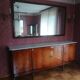 Meuble enfilade 4 portes style Louis XVI en Acajou avec plaque de marbre