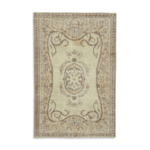 Handwoven decorative anatolian beige carpet 167 cm x 253 cm - 24927