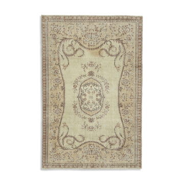 Handwoven decorative anatolian beige carpet 167 cm x 253 cm - 24927