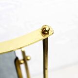 Glass and brass magazine rack, 1970s