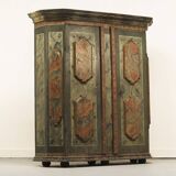 Folk art painted bridal wardrobe