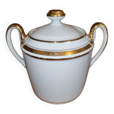 Sweetener in Sologne porcelain Larcheveque Pattern edging garland Gilded
