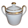 Sweetener in Sologne porcelain Larcheveque Pattern edging garland Gilded