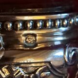 Pair of solid silver salt cellars. Louis XVI.