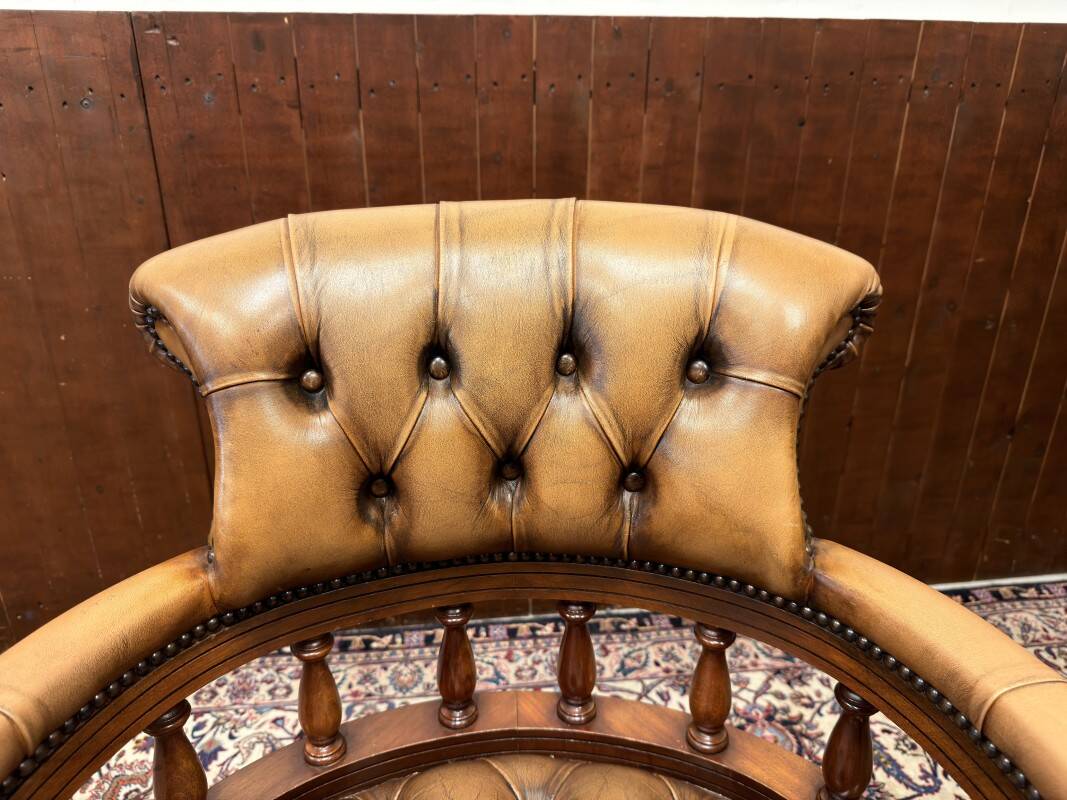 English Chesterfield Office Chair Captain Chair
