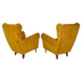 Midcentury Modern Living Room set in Velvet, Italy 1950