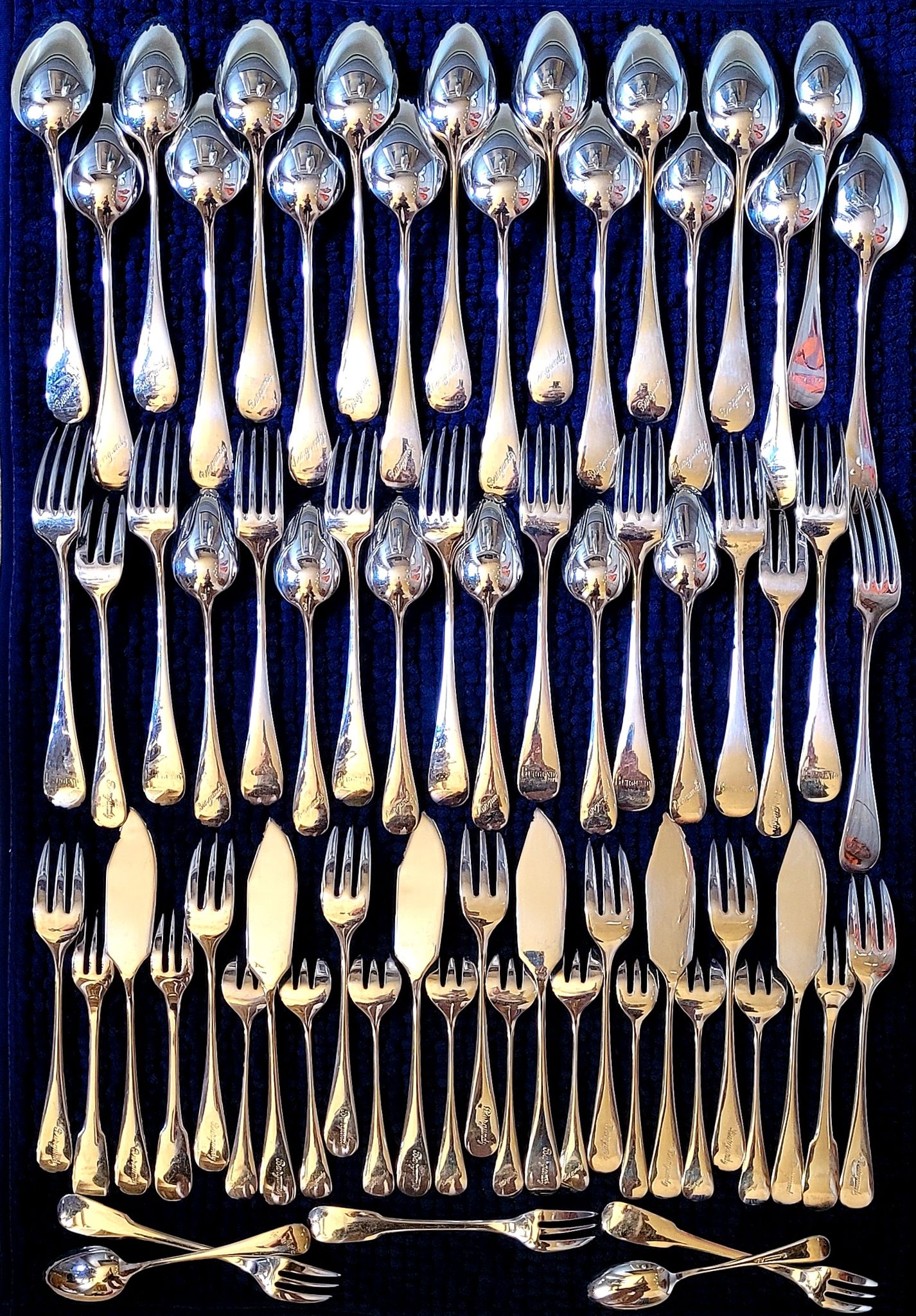 Silver metal cutlery signed from a grand hotel in Paris