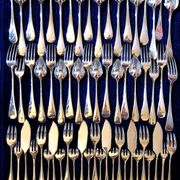 Silver metal cutlery signed from a grand hotel in Paris