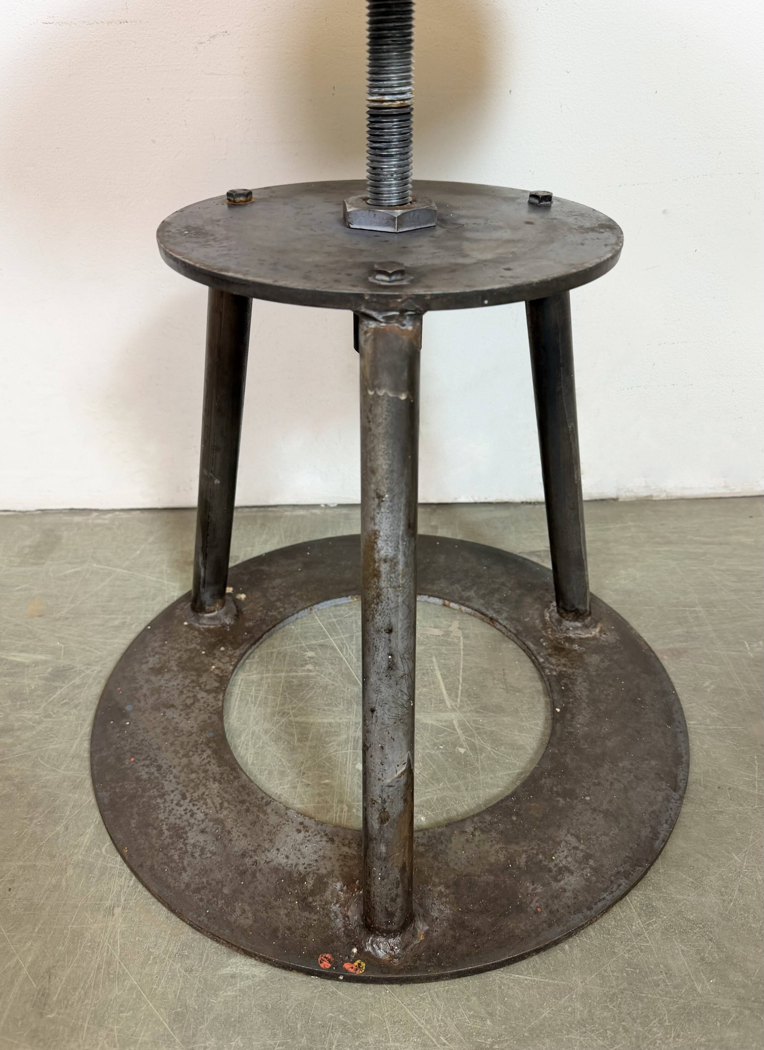 Black Industrial Workshop Swivel Stool, 1960s