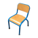 Vintage school children's chair 1970 wood