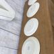 Four old blue plates