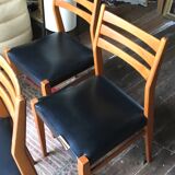 Set de 4 chaises vintage style scandinave