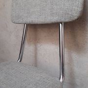 1950s chrome and fabric compass base chair