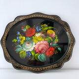 Metal tray Russian folk craft Jostovo