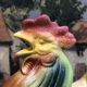 Pichet carafe coq in barbotine france vintage