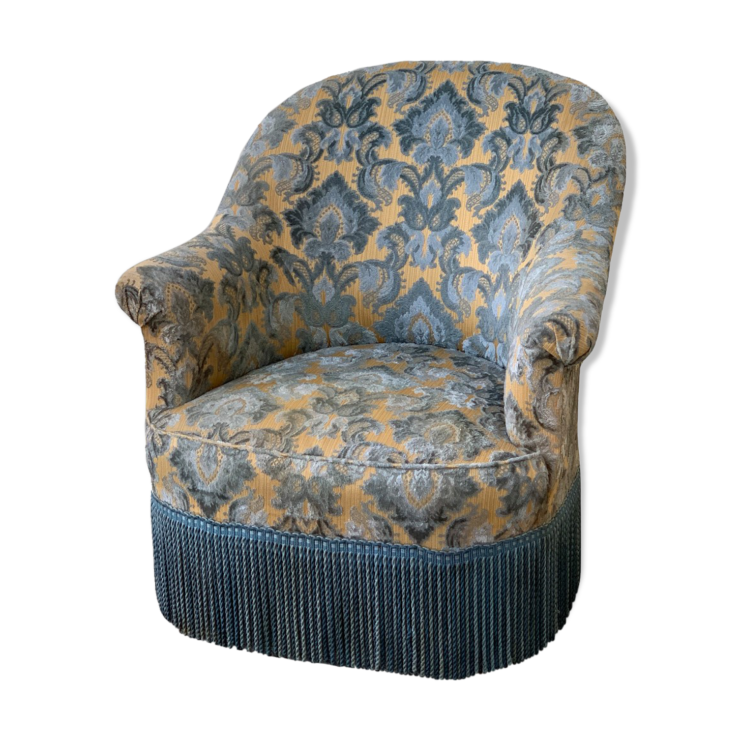 Toad armchair Flocked Velvet 1960