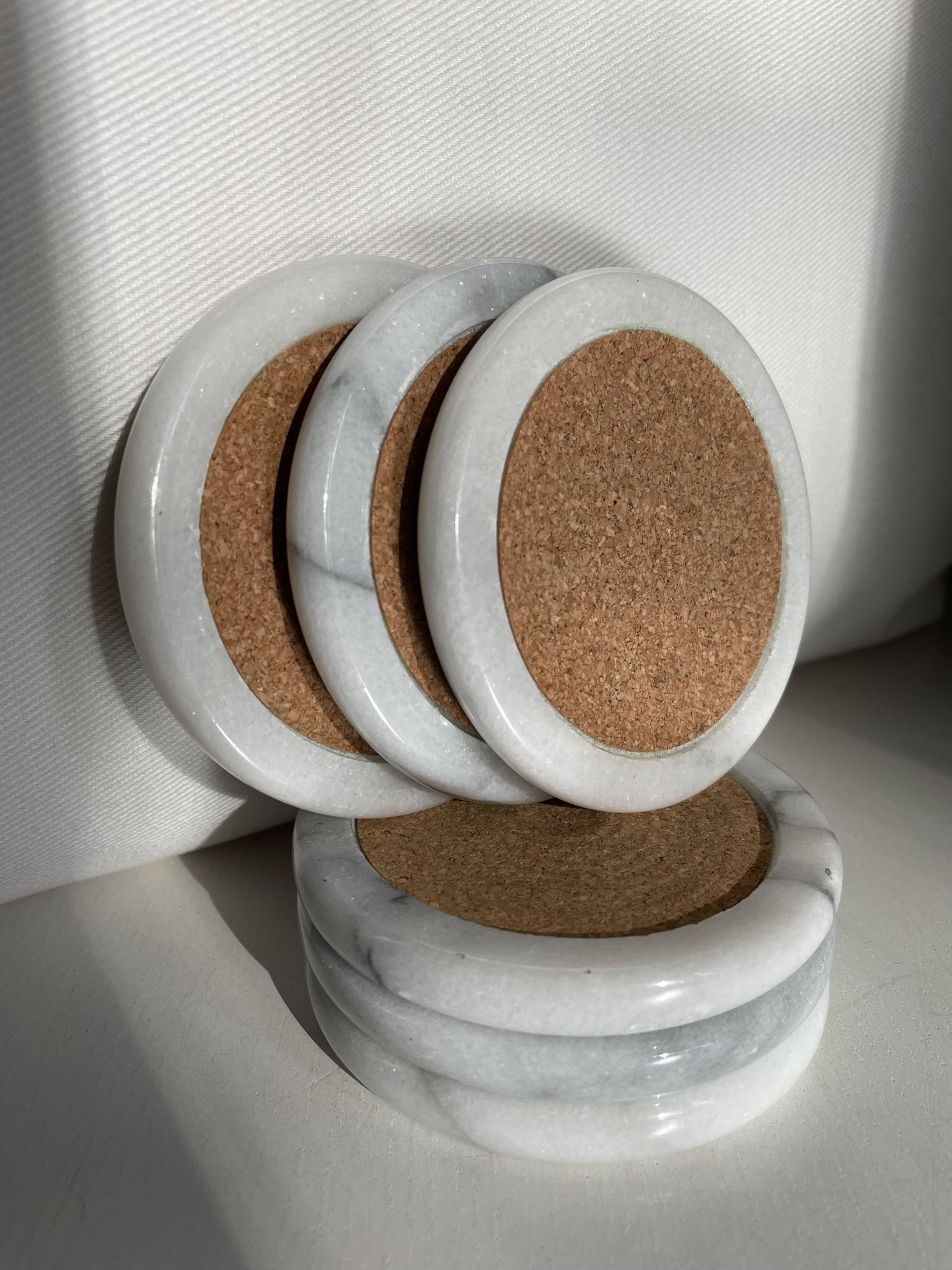 Set de 6 sous-verres en marbre