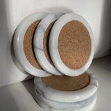 Ensemble de 6 sous-verres en marbre