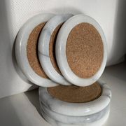 Set de 6 sous-verres en marbre
