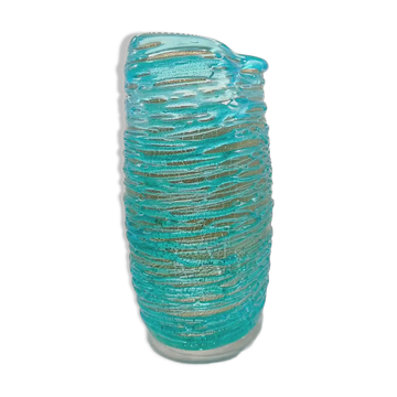 Vase époustouflant du milieu du siècle en verre de Murano travaillé à la main par Sergio Costantini avec le rare certificat d'origine. Fabriqué à Murano, en Italie.
