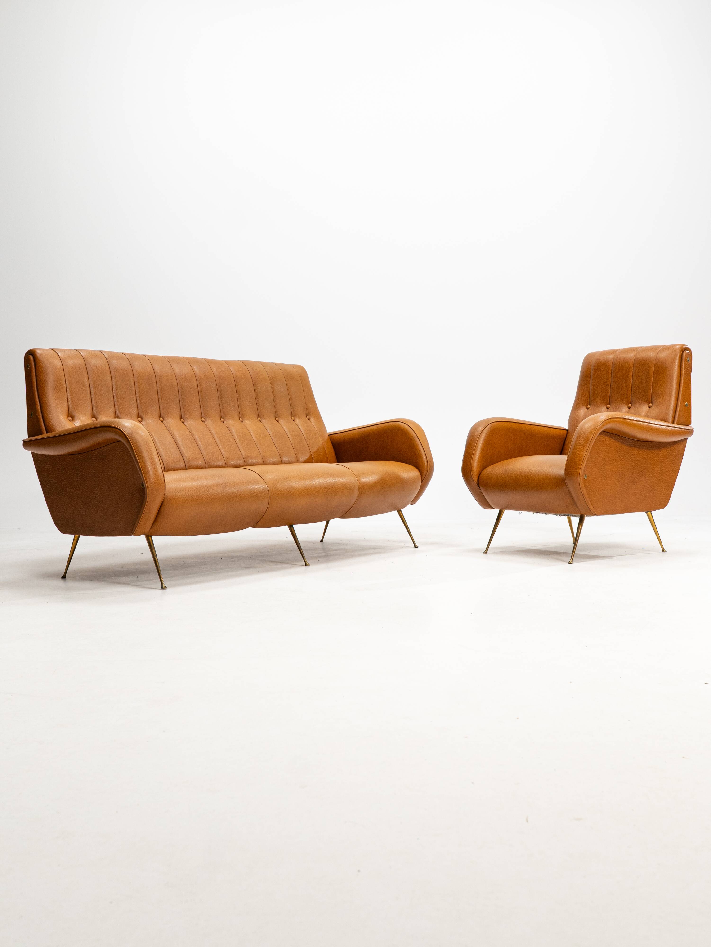 Italian armchair in the style of 'Lady' by Marco Zanuso for Arflex, 1950s