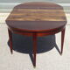 Half-moon console table, extendable in Empire style.