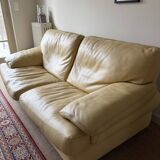 set of 2 sofas and 1 pouffe