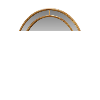 Mid-century gilt oval Mirror by Deknudt, Belgium 1980s