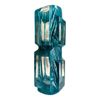 Blue crystal "Argos" vase by César Baldaccini for Daum France - 1950s