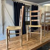 Lot of 6 straw chairs from the end of the 19th century