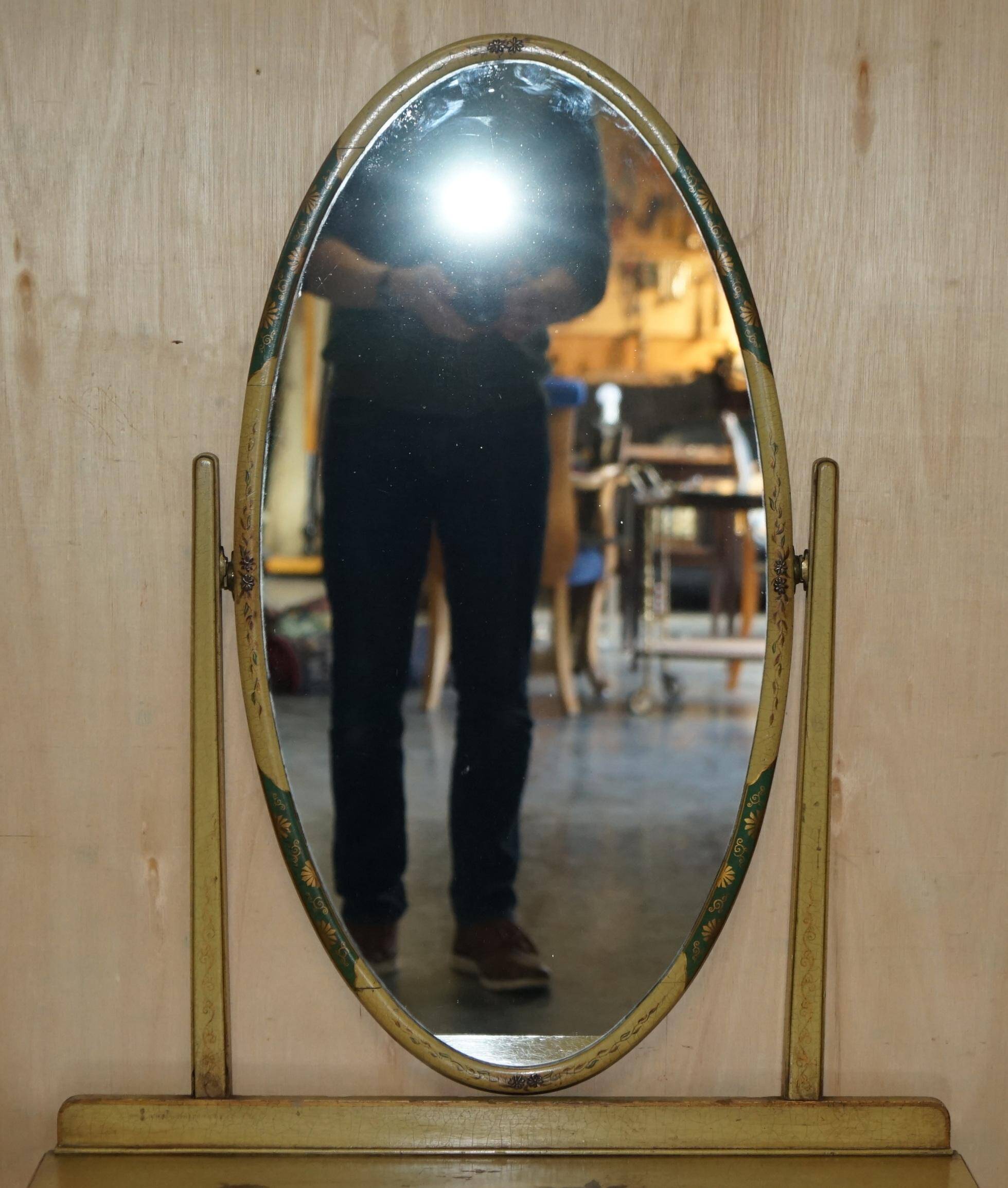 Vintage Chinoiserie Commode with Edwardian Style Mirror