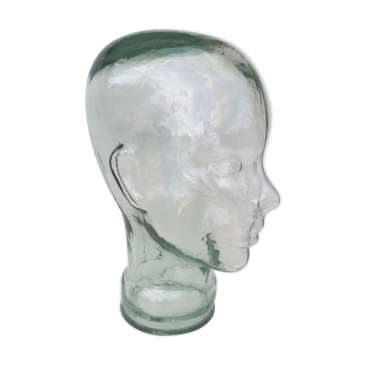 Glass head, vintage- marotte