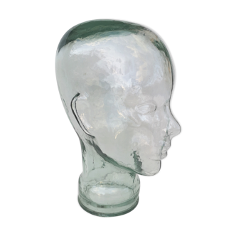 Glass head, vintage- marotte