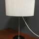1960s table lamp with a white plissee shade, adjustable in height MCM