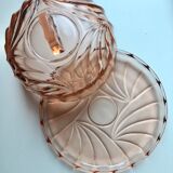Cloche en verre rose