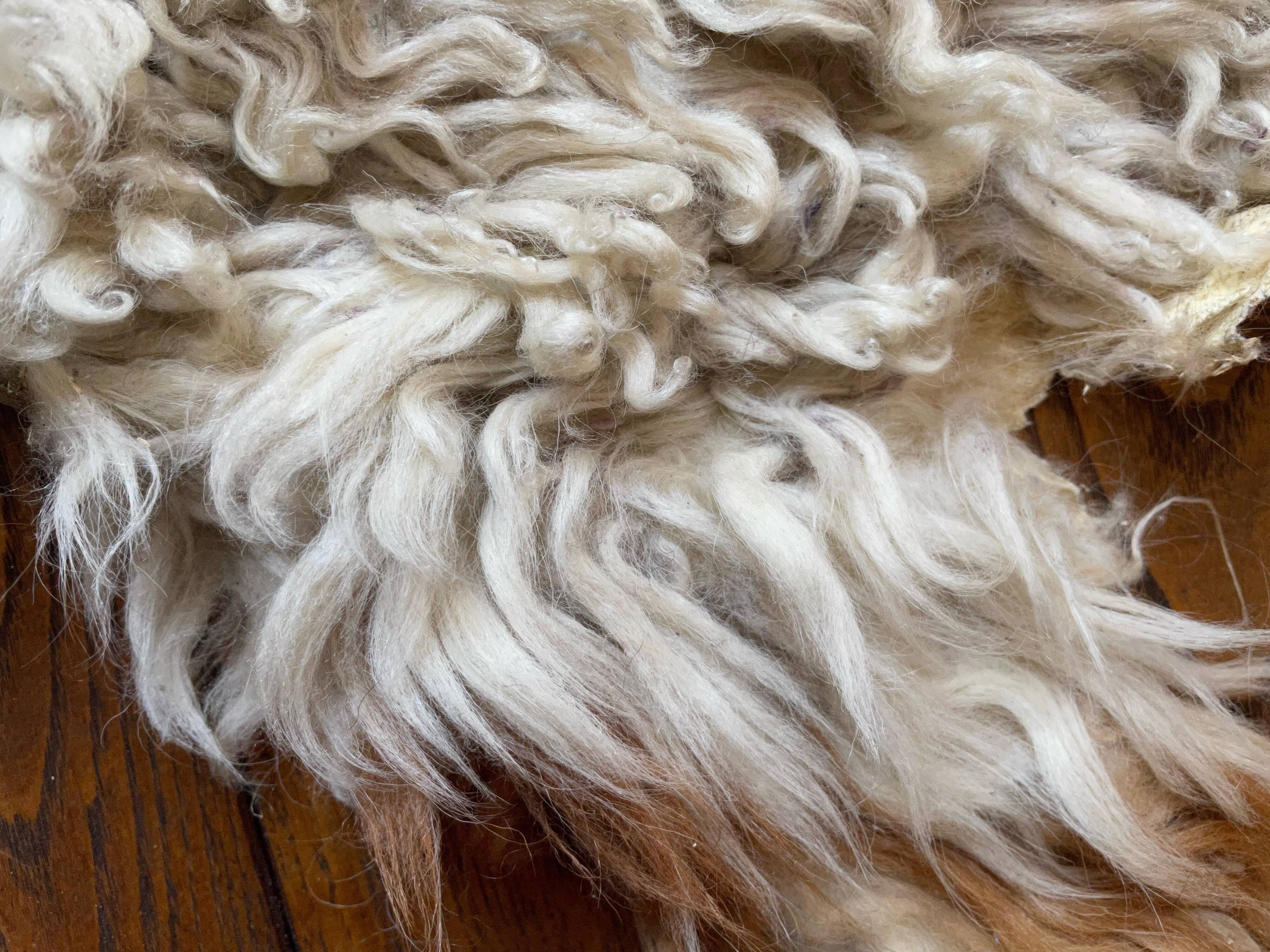 Small sheepskin, raw, brown and beige, authentic