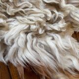 Small sheepskin, raw, brown and beige, authentic