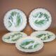 Old asparagus plate X 5, French slushie plate Salins-les-bains