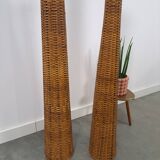 Ensemble de bougies en rotin kaarsen vintage