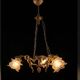 Bronze cherub chandelier from the 1970s.