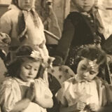 Original print. Children, institution, disguises