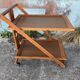 Folding rolling dessert trolley service table