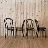 Series of 4 bistro chairs n°18 Fischel